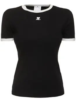 COURREGES: Хлопковая футболка 