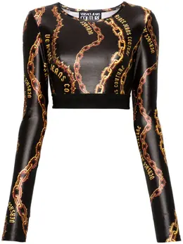 Versace Jeans Couture: Топ кроп-топ 