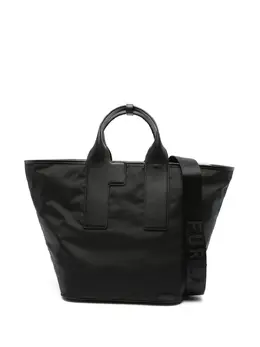 Furla: Чёрная сумка-шоппер  Piuma
