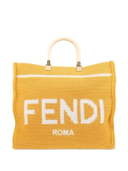 Fendi Pre-Owned: Жёлтая сумка-шоппер 