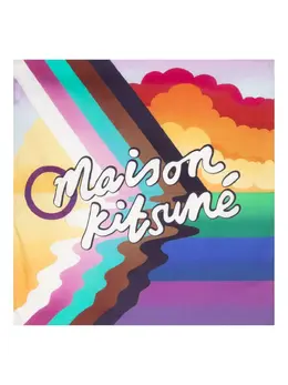 Maison Kitsuné: Шарф с принтом 