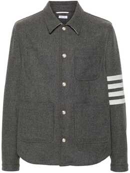 Thom Browne: Рубашка  4-Bar из шерсти