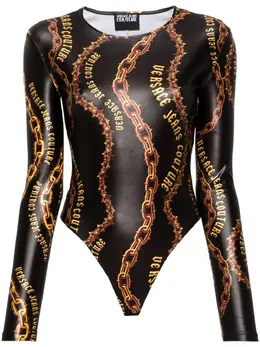 Versace Jeans Couture: Чёрный боди 