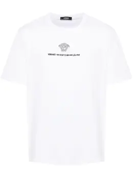 Versace: Белая футболка  Medusa