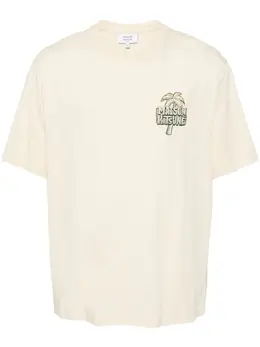 Maison Kitsuné: Футболка с принтом 