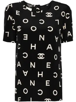 CHANEL Pre-Owned: Футболка с принтом 