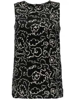 CHANEL Pre-Owned: Блуза с принтом 