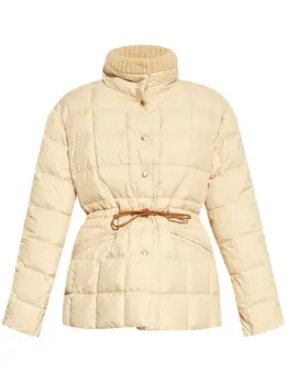 Moncler: Бежевая куртка 