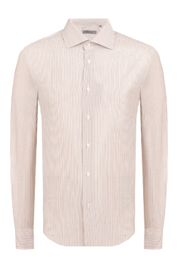 CORNELIANI: Коричневая рубашка 