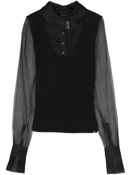 CHANEL Pre-Owned: Чёрная блуза 
