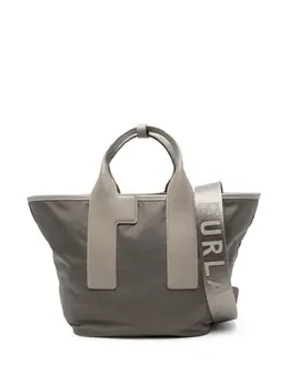 Furla: Зелёная сумка-шоппер  Piuma