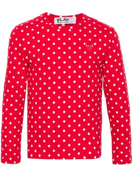Comme Des Garçons Play: Футболка в горошек 