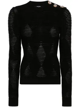Balmain: Свитер на пуговицах 