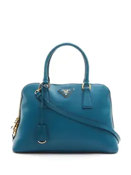 Prada Pre-Owned: Голубая сумка 