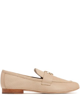 Tory Burch: Бежевые лоферы  Double T