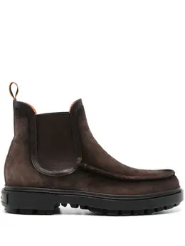 Santoni: Коричневые ботинки 