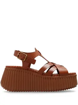 Chloé: Коричневые сандалии 