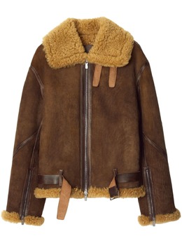 Burberry: Кожаная куртка 
