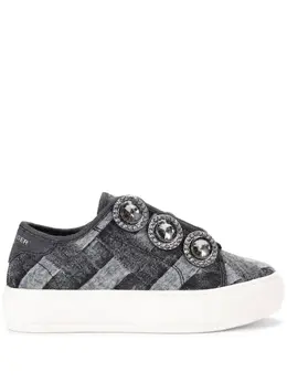 Kurt Geiger London: Чёрные кроссовки 