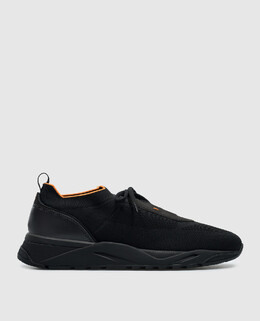 Santoni: Чорні кросівки 