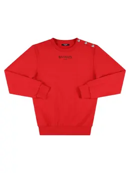 BALMAIN: Бавовняні світшоти 