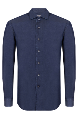 CORNELIANI: Джинсовая рубашка 