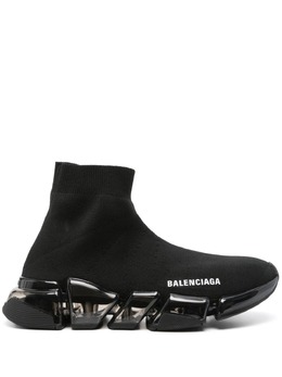 Balenciaga: Чёрные кроссовки  Speed.2
