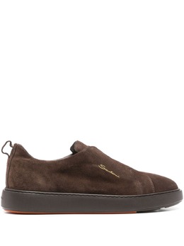 Santoni: Коричневые мокасины 