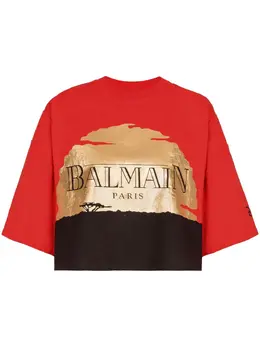 Balmain: Яркая футболка 