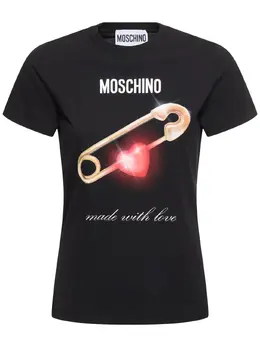 MOSCHINO: Хлопковая футболка 