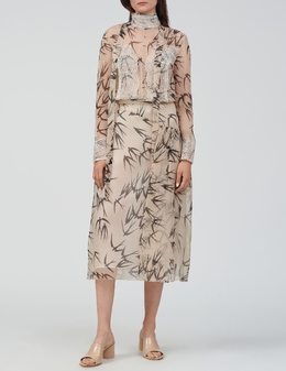 ROCHAS: Бежевая юбка 