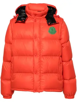Moncler: Оранжевая куртка 