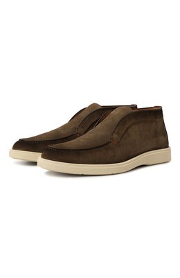 Santoni: Ботинки цвета хаки 