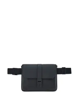 Ferragamo: Чёрная поясная сумка  Gancini