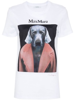 Max Mara: Футболка с принтом 