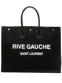 Saint Laurent: Чёрная сумка-шоппер  Rive Gauche