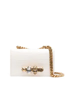 Alexander McQueen: Белая сумка через плечо  Jewelled