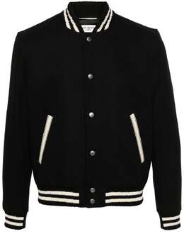Saint Laurent: Чёрная куртка  Teddy