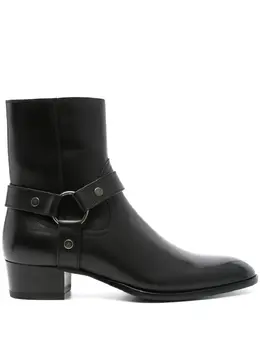 Saint Laurent: Чёрные ботинки  Wyatt Harness