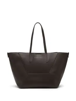 Brunello Cucinelli: Коричневая сумка-шоппер 