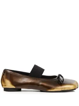 MM6 Maison Margiela: Коричневые балетки 