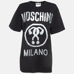 Moschino Couture: Чёрная футболка 