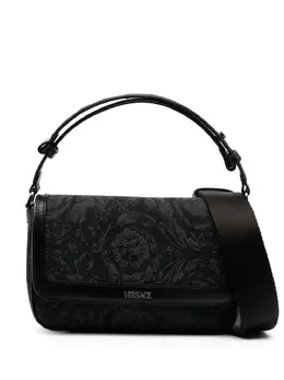 Versace: Чёрная сумка через плечо  Barocco
