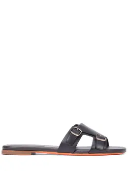 SANTONI: Чёрные шлёпанцы 