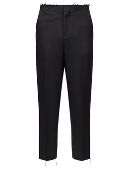 MM6 Maison Margiela: Чёрные брюки 