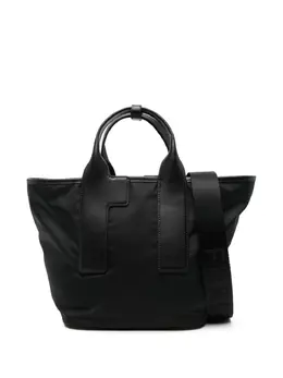 Furla: Чёрная сумка-шоппер  Piuma
