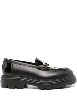 Ferragamo: Чёрные лоферы  Gancini