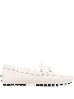 Tod's: Светлые лоферы  Gommino