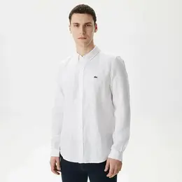 LACOSTE: Белая рубашка 