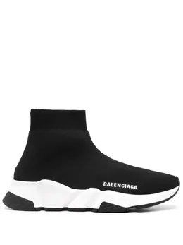 Balenciaga: Чёрные кроссовки  Speed.2